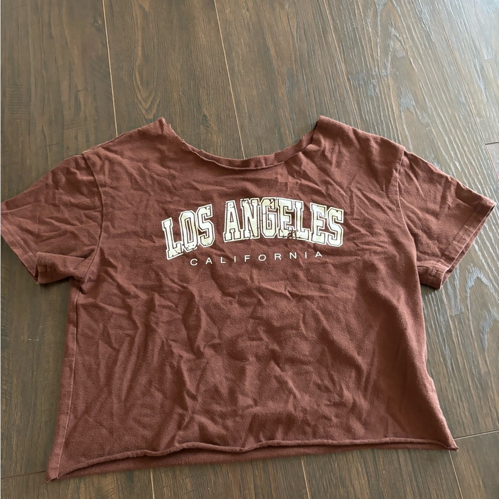 SHEIN Brown Los Angeles Graphic Tee